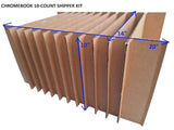Chromebook 10-Count Laptop Shipping & Storage Box Protective Container Kit (FITS 10-20 UNITS PER KIT DEPENDING ON SIZE)