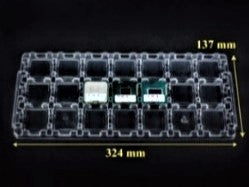 21-count Intel LGA775/LGA1156 CPU Processor Tray / 37.5mm x 37.5mm Slot Size / 3 x 7 Tray Config (CASE OF 230 UNITS) (Part Number: TSS-2015-028)