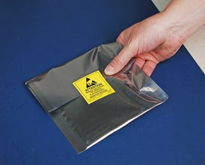 ESD Anti-Static Protective Bags for Delicate Electronics (Open Ended / WITH Print) (Comes with FREE Yellow "ANTI-STATIC ESD" Warning Stickers for Each Bag!!!)